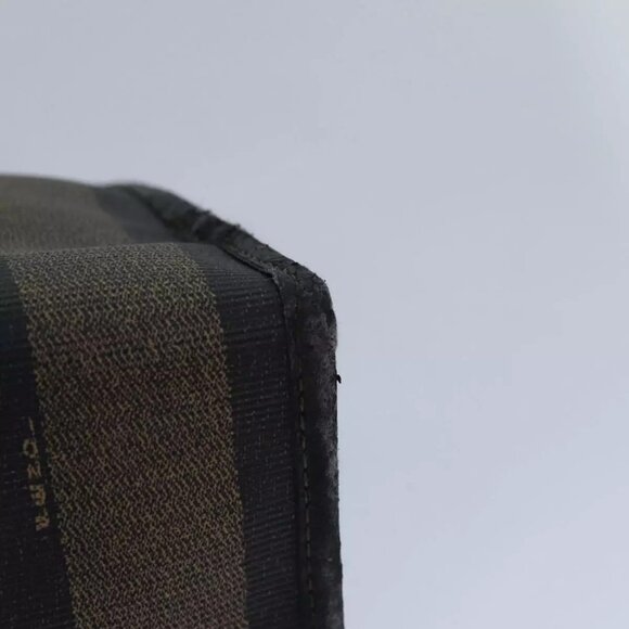 FENDI Pecan Canvas Clutch Bag Black Brown Auth - Picture 15 of 16